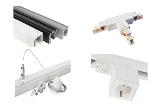 3-Phasen Stromschienen 230V auch DALI + Zubehör