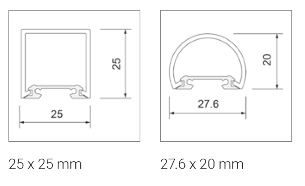 U-Profil Glow - 24x5mm
