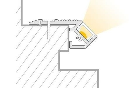 Aluminiumprofil STEP Up-Light - 56,5x24mm