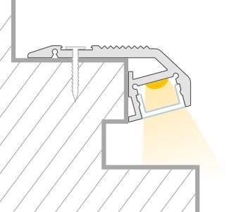 Aluminiumprofil STEP Down-Light - 54,2x25mm