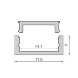 FLAT - Aluminiumprofil - 17,5x7mm