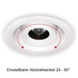 Deckeneinbaustrahler SPA-037KR, 15W, 24-60° inkl. Netzteil DIM