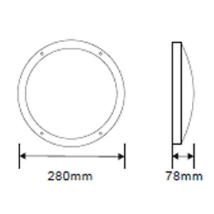 LED Wand-/Deckenleuchte Aluminium, IP65, on/off, 20W - ws