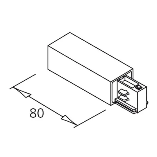 3-Phasen Seiten-Einspeisung LINKS/RECHTS, schwarz/weiss/silber