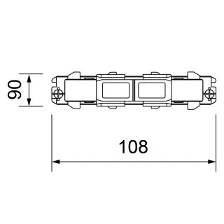 3-Phasen Linear-Verbinder Stromführend, schwarz/weiss DALI