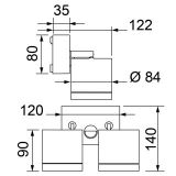 Zaky LED Sensor | Decken- und Wandaufbauleuchte - DUO