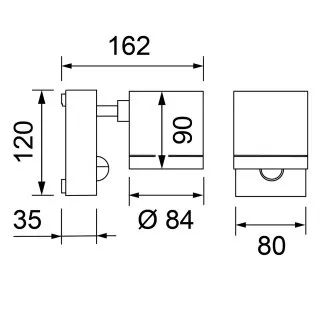 Zaky Mono LED | Decken- und Wandaufbauleuchte