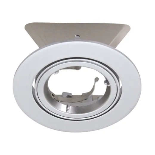 Deckeneinbauring Ø80mm Chrom matt schwenkbar 30°, A:94mm