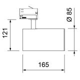 LED-Stromschienen-Strahler 33W 3000lm DALI Reflektor sz 3000K