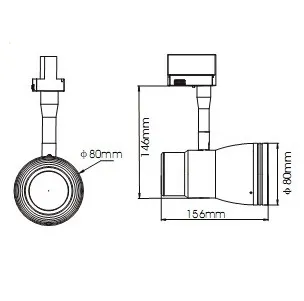 LED Strahler Torcia, dimmbar mit verstellbarer Linse SPA-025K