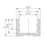 Bologna Flach 18,4x13mm bis 5m