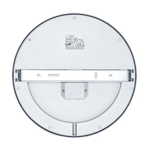 Ledeshi LED CIRCLE STEP III silber, 38W, 3000K,IP44, 2600lm, Ø300mm