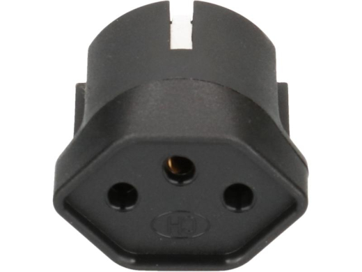 Fixadapter SchuKo Konturenstecker - T13 Schwarz