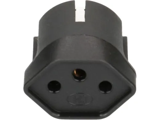 Fixadapter SchuKo Konturenstecker - T13 Schwarz