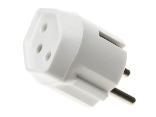Fixadapter SchuKo Konturenstecker - T13 Weiss