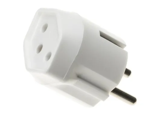 Fixadapter SchuKo Konturenstecker - T13 Weiss