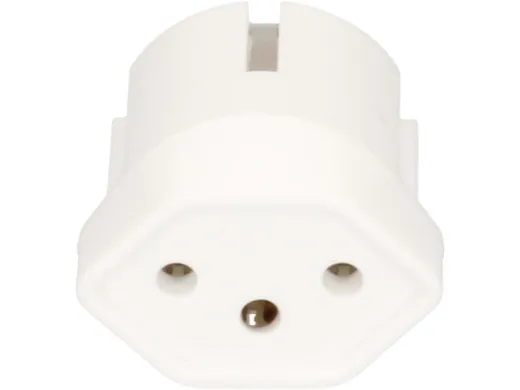 Fixadapter SchuKo Konturenstecker - T13 Weiss