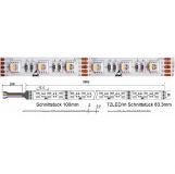 LED Strip RGBW 24V 23W/m 72Leds/m 1000lm/m CRI90 3000K