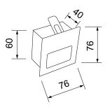 Wandeinbauleuchte X LED 2.5W 150lm IP20 3000K