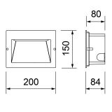 Wandeinbauleuchte L9 II anthrazit 80CRI IP65 10W 320lm 100° 300