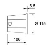 Wandeinbauleuchte L8 Rondo silbergrau 80CRI IP65 3.3W 65lm 3000K