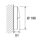 Wandaufbauleuchte LED Round anthrazit 80CRI 10W 350lm 3000K