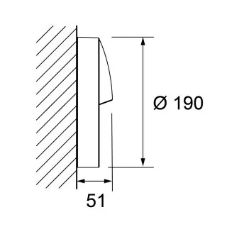 Wandaufbauleuchte LED Round anthrazit 80CRI 10W 350lm 3000K