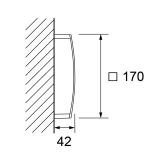 Wandaufbauleuchte EVIDA SQUARE II LED anthrazit 10W 350lm