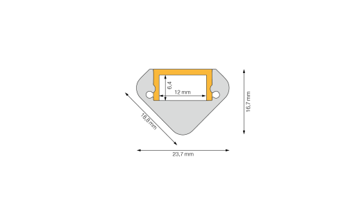 LED Aluminiumprofil - Angolo Bologna 19x19mm - bis 5m am Stück