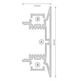 LED Aluminiumprofil - Montageprofil Up&Down MAXI bis 4m