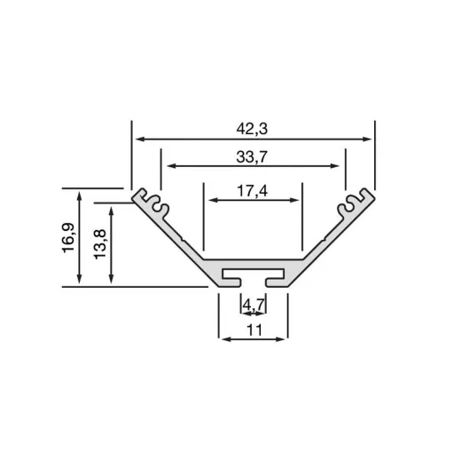 LED Aluminiumprofil - Palermo Angolo 3030
