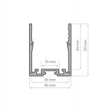 LED Aluminiumprofil - Palermo 4050