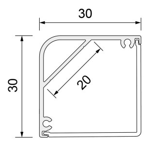 Befestigungsklammer Corner 30