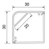 LED Aluminiumprofil - Eckprofil Corner 30 (3m)