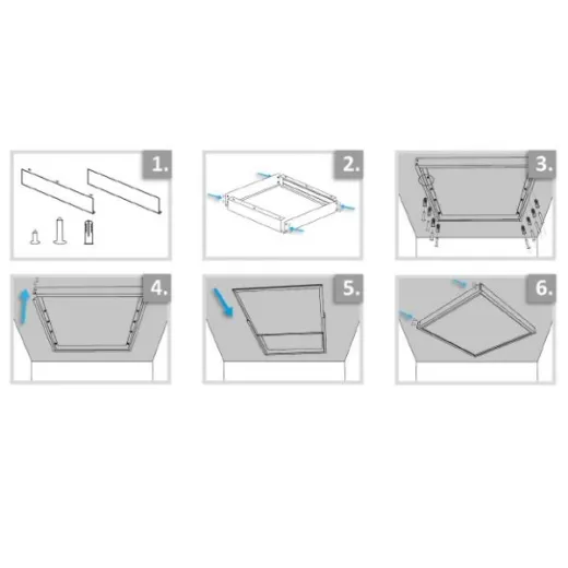 Aufbaurahmen weiss für LED PANEL 600x600mm