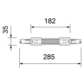3-Phasen Flexibler Verbinder weiss/schwarz DALI