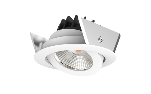 Ring LED-Einbauspot 8W, 36°, (A:Ø95-Loch: Ø80), 765lm, CRI90, IP54, DALI ws