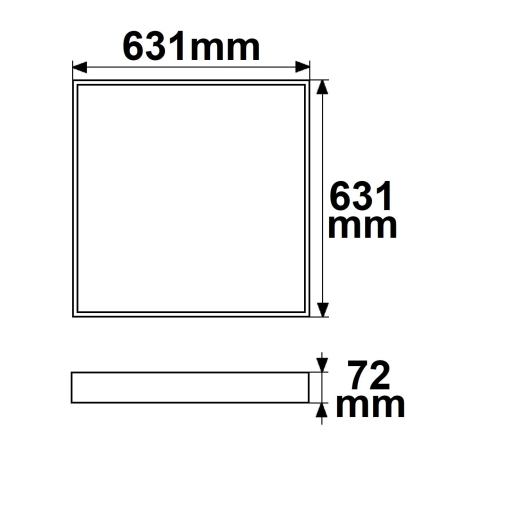 Aufbaurahmen weiß H=7cm LED-Panels 625x625 steckbare Schnellm.