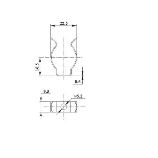 Montageclip chrom für T8 Röhre