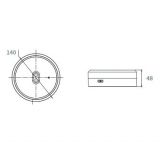 Sicherheitsleuchte Flächenoptik ws 3W 240lm IP20 AKKU 3h