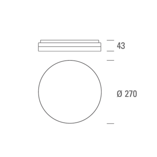 Ledeshi LED Slice Circle III, 18W, 4000K, 2100lm, Ø270mm, IP20, HF-Sensor