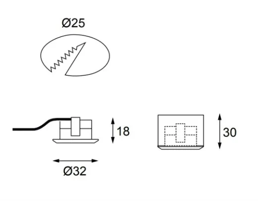 MINI LED FIX, Anbaurahmen schwarz