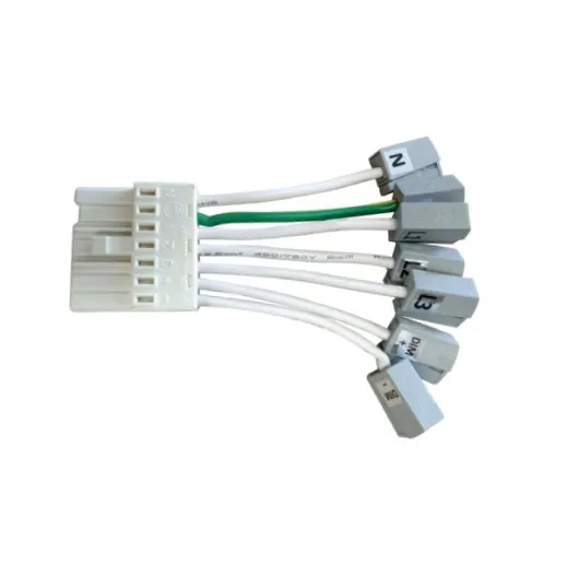 Buchsenteil; 7-polig; 2,50 mm²; weiß mit Kabel für DALI