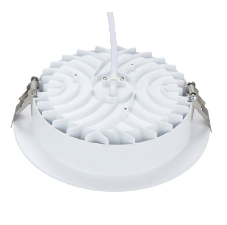 DOWNLIGHT LED 18W, 90°, (A:Ø190-Loch:Ø160-170), 1900lm, CRI80, IP44, On/Off