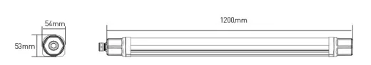 LED Linearleuchte 120cm IP65, matt, 30W, 3600lm, 4000K