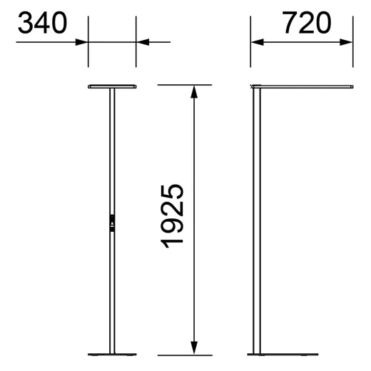 Stehleuchte FLOAT LED 4000K TouchDim Tageslicht & Bew.Sensor