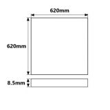 LED-Panel Prismatic 625 UGR<19 36W CRI90 weiss DALI/PushDim