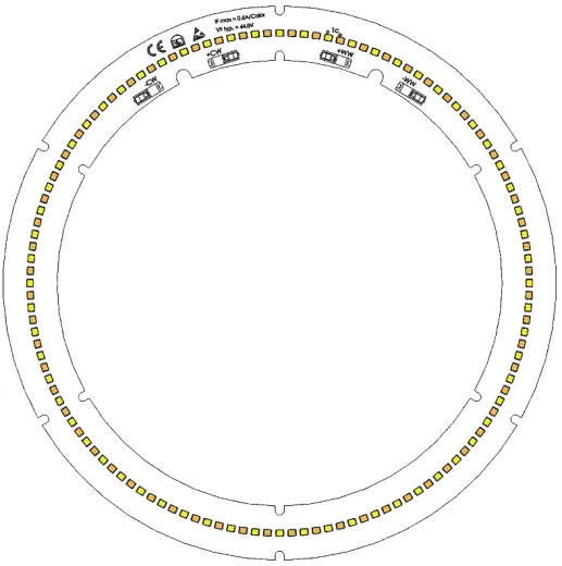 LED Modul TW 3000K/4000K CRI >90 128LED Ø230/185mm