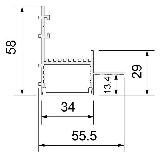 Wandprofil Zenit für Gipsdecken