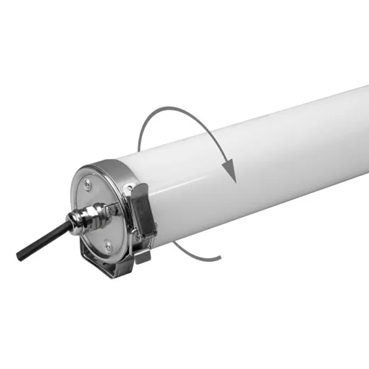 LED-Rohrleuchte TUBE-X 40W CRI90 115cm IP69 78° klare Abd.3500K